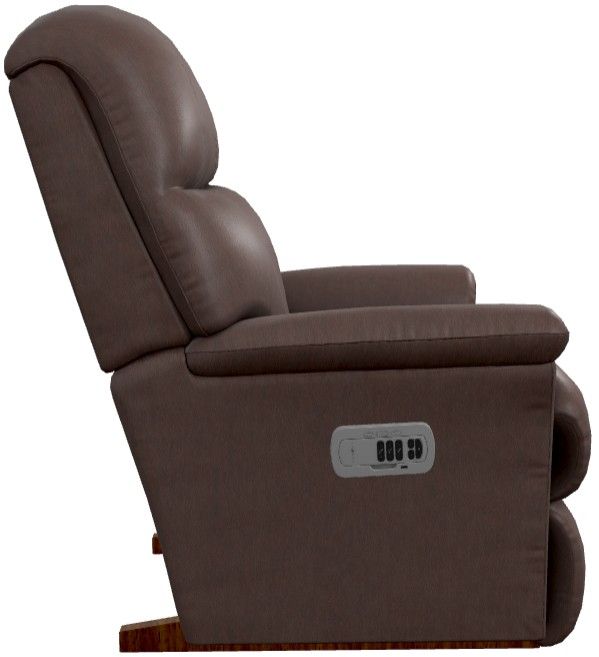 La-Z-Boy® Reed Walnut Leather Power Rocking Recliner with Headrest-3