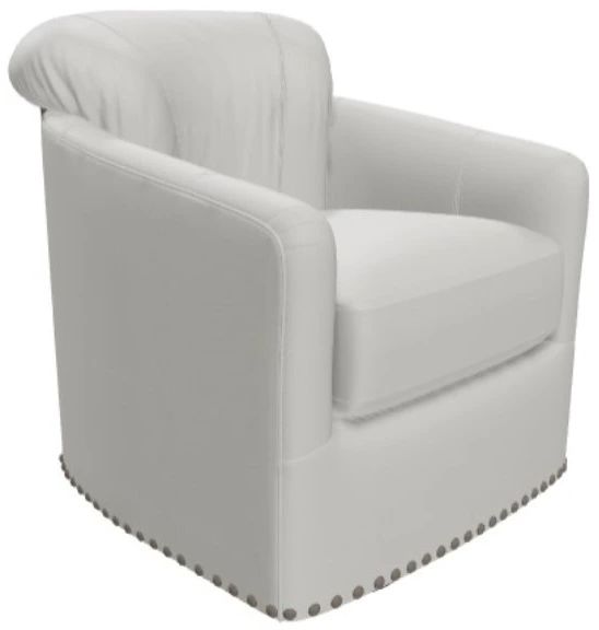 Craftmaster® Customizable CM Leather Swivel Chair-2