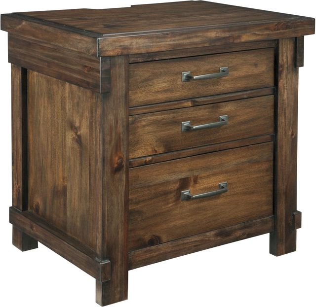 Signature Design by Ashley® Lakeleigh Dark Brown Nightstand-0