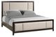 Bernards Fulton Beige/Medium Brown Upholstered King Panel Bed-0