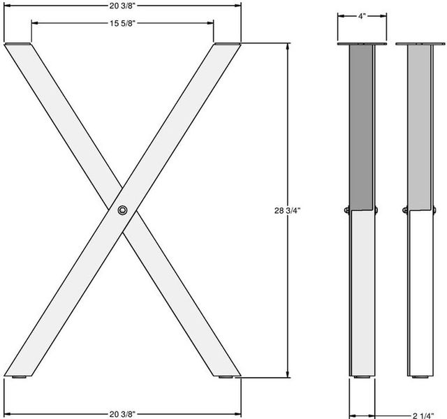 Amisco Customizable Alexis Walnut Veneer Table-2