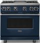 Viking® 7 Series 36" Slate Blue Pro Style Natural Gas Range with 12" Reversible Griddle-0
