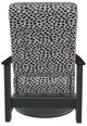 Telescope Casual Leeward Agra Classic/Graphite Fabric/Polymer Outdoor Cushion Swivel Hidden Rocker with Chestnut Rustic Arms-3