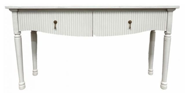 Million Dollar Rustic Frosted White 60'' Console Sofa Table-0