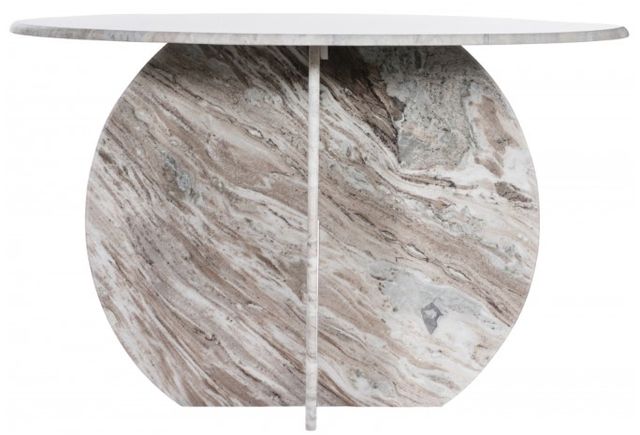 Meridian Furniture Formentera Wavy Brown/White Dining Table-2
