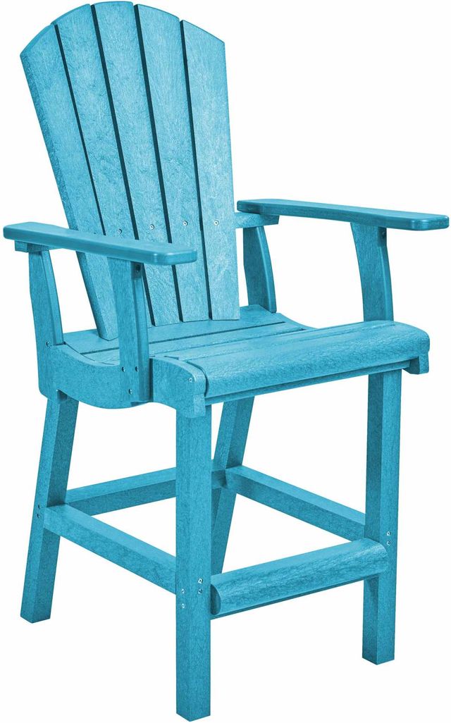 C R Plastics Generation Line Turquoise Classic Counter Arm Chair-0