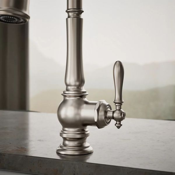 KOHLER® Artifacts® Vibrant Stainless 16" Kitchen Sink Faucet with 3-Function Sprayhead-4