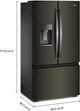 Réfrigérateur à portes françaises de 36 po à profondeur comptoir Whirlpool® de 23.4 pi³ - Acier inoxydable noir-3