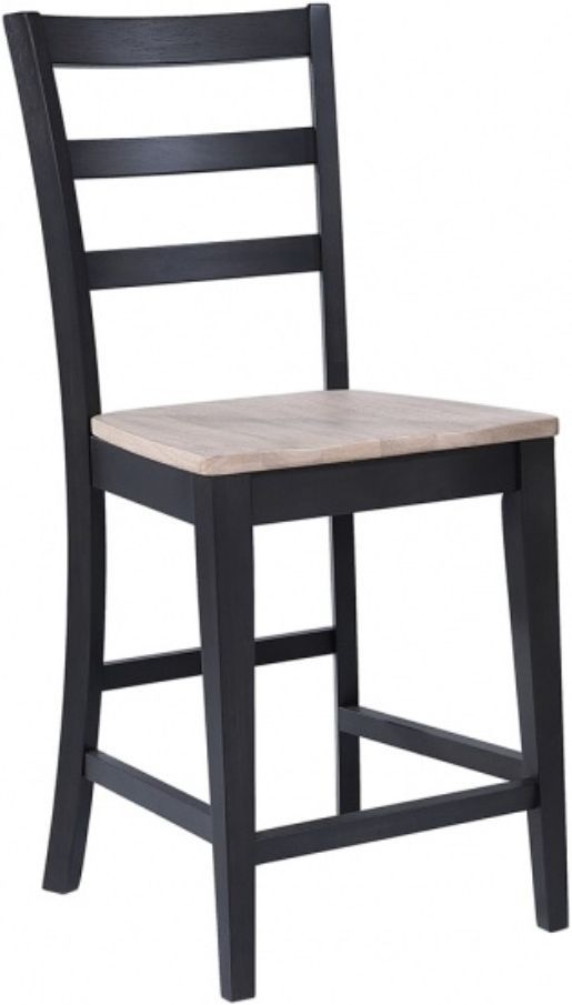 Winners Only® Bay City Ebony/Natural Bar Stool-0