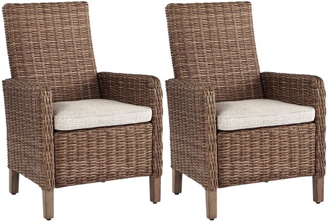 Signature Design by Ashley® Beachcroft 2-Piece Beige/Brown Arm Chair Set
