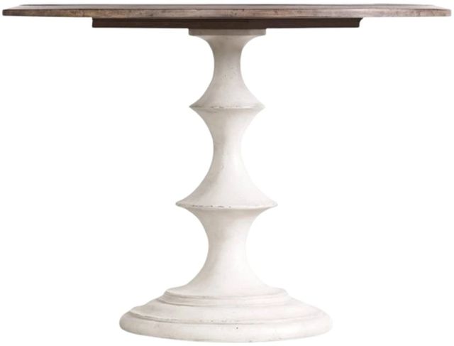 Hooker® Furniture Melange Brynlee Medium Wood Dining Table with White Base-0