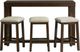 Elements International Hardy 4-Piece Cherry Occasional Bar Table Set-0
