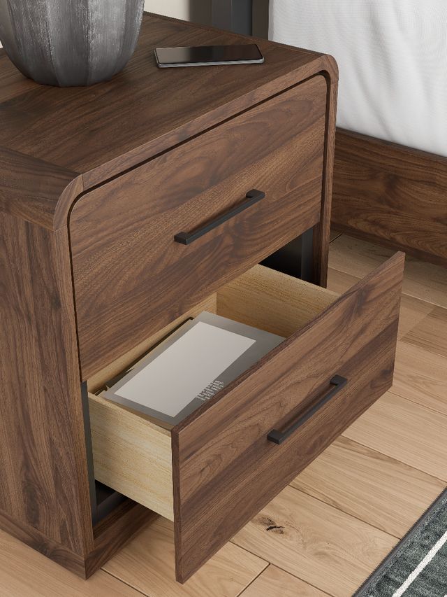 Signature Design by Ashley® Fortlorn Walnut Brown 2-Drawer Nighstand-3