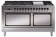 Ilve® Nostalgie II Noblesse 60'' Stainless Steel Pro Style Dual Fuel Range with Burnished Trim-0