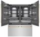 ZLINE Autograph Edition 60 in. 32.2 Cu. Ft. Stainless Steel Built In French Door Refrigerator with Graphite Gray Interior and Polished Gold Accents-1
