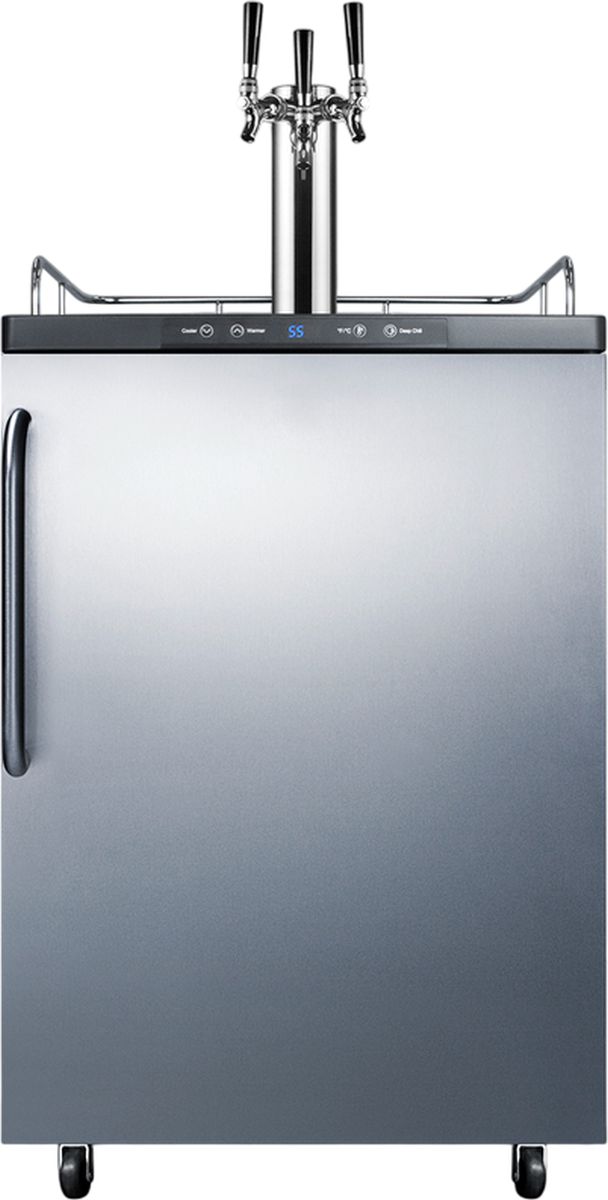 Summit® 24" Black/Stainless Steel Outdoor Kegerator -0