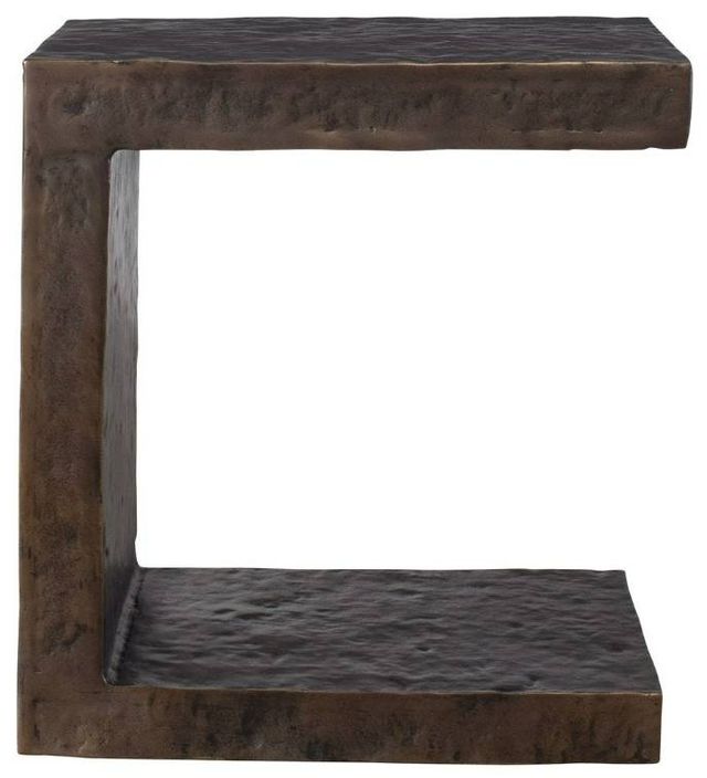 Uttermost® Obra Golden Dark Bronze Aluminum Indoor-Outdoor Side Table-4