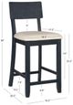 Linon Jordan Dark Charcoal Counter Stool-3