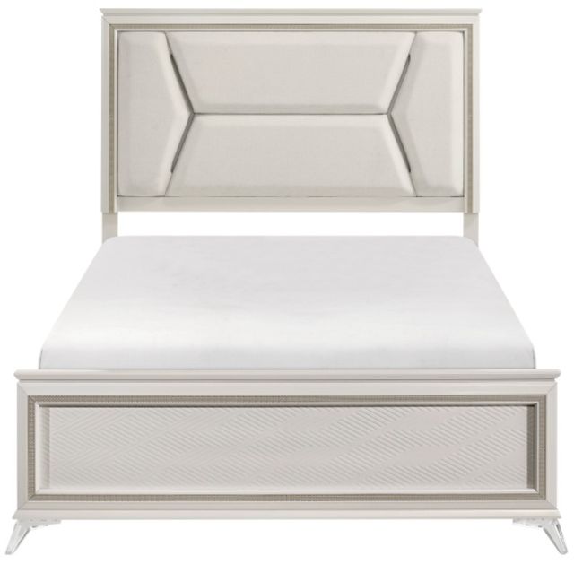 Homelegance® Audra Gold/White California King Upholstered Panel Bed-2