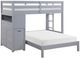 Homelegance® Sloane Gray Twin over Full Youth Loft Bunk Bed with Chest and Hidden Desk-0