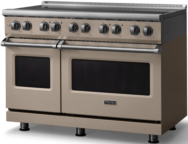 Viking® 5 Series 48" Nantucket Pro Style Induction Range with Polished Chrome Trim-2