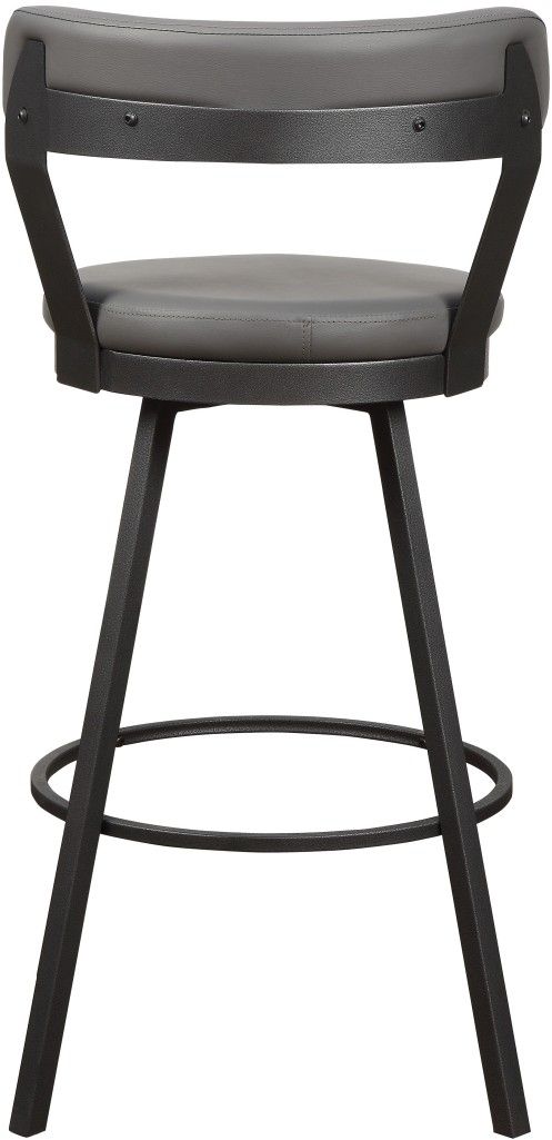 Mazin Furniture Appert Dark Gray/Gray Pub Height Swivel Chair-2