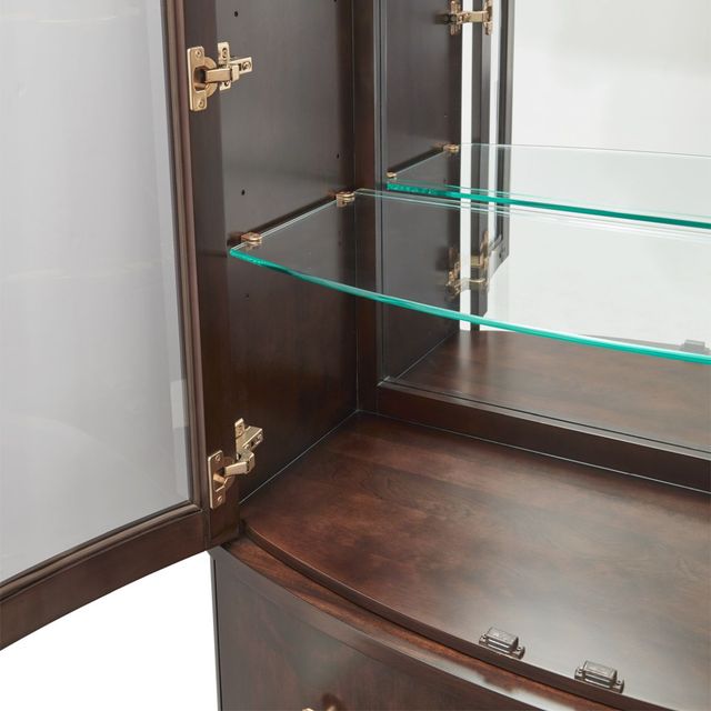 Michael Amini® Camellia Field Pecan-V166 2-Piece Warm Pecan Display Cabinet Set-4