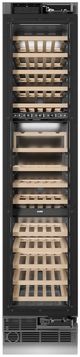 ZLINE Autograph Edition 18 in. 9 Cu. Ft. Panel Ready Right Hinge Triple Zone Column Wine Cooler with Polished Gold Accents-1