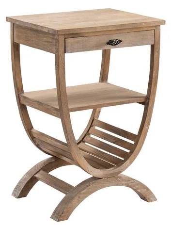 Crestview Collection Blondelle Natural Accent Table