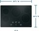 GE® 30" Black Built-In knob Control Electric Cooktop-1