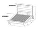 International Furniture Direct Loft Brown/Gray Queen Platform Bed Footboard with Rails-3