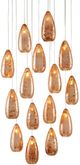Currey & Company Rame Multi-Drop Copper/Painted Silver Pendant Lighting-0