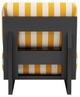 Zuo® Modern Shoreline Black/White/Yellow Aluminum Fabric Outdoor Accent Chair-3