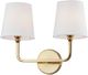 Forty West Maureen Gold 2-Light Wall Sconce-0