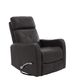 Man Wah Leather Charcoal Swivel Glider Recliner-2