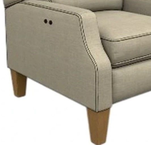 Best® Home Furnishings Customizable Pauley I Power High Leg Recliner with Honey Birch Legs-4