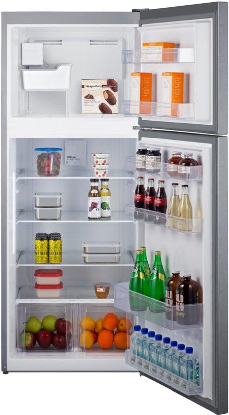 Summit® 28” 14.3 Cu. Ft. Stainless Steel Counter Depth Top Freezer Refrigerator-3