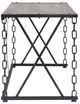 ACME Furniture Jodie Rustic Oak Console Table with Antique Black Base-2