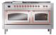 Ilve® Nostalgie II Noblesse 60'' Stainless Steel Pro Style Dual Fuel Range with Copper Trim-1