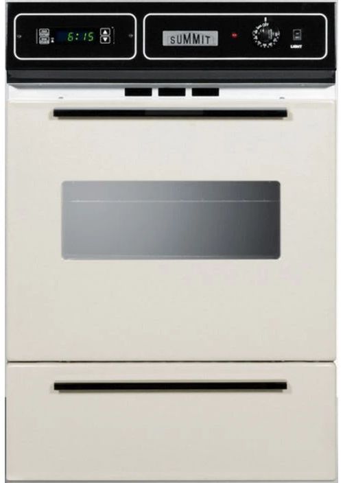 Summit® 24" Bisque Gas Built In Single Oven-0