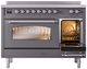 Ilve® Nostalgie II Series 48" Matte Graphite Pro Style Induction Range-2