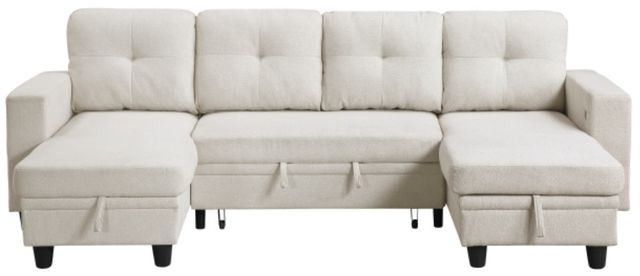 Homelegance® Robinson 4-Piece Beige U-Shape Sectional and Chaise-2