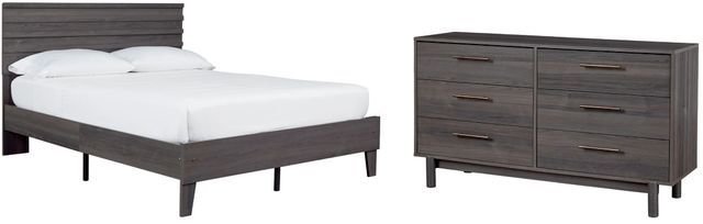 Signature Design by Ashley® Brymont 2-Piece Dark Gray Full Platform Bed Set-0