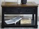 Null Furniture 2218 Pecan Cocktail Table with Black Base-0