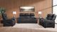 Corinthian Furniture Como Midnight Power Reclining Loveseat with Power Headrest, Console, and Air Massage -1