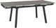 Amisco Customizable Lewis 72" Rectangular Extendable Table with 0.5" Taupe Glass Top and 2 Leaves-1