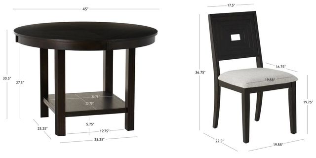 Powell® Ingram 5-Piece Black/Gray Dining Set-2