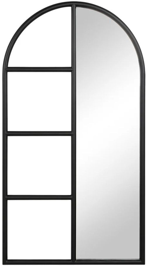 Renwil® Trellis Matte Black Full Length Mirror-0