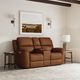 Flexsteel Hudson Triple Power Reclining Console Loveseat-1