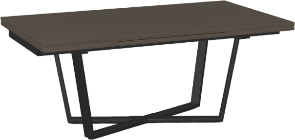 Amisco Customizable Charlie White Oak Veneer Dining Table with Extension